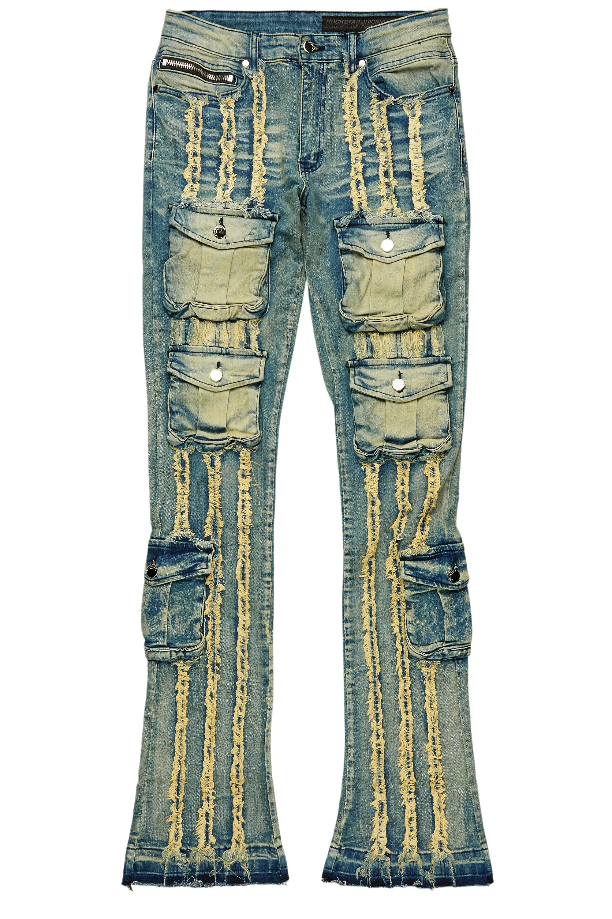 Frey Blue Stacked Flare Jean