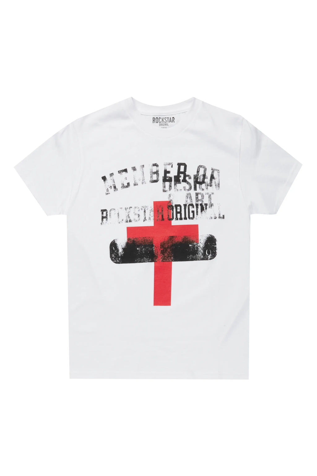 Boys Alaric White/Red Graphic T-Shirt