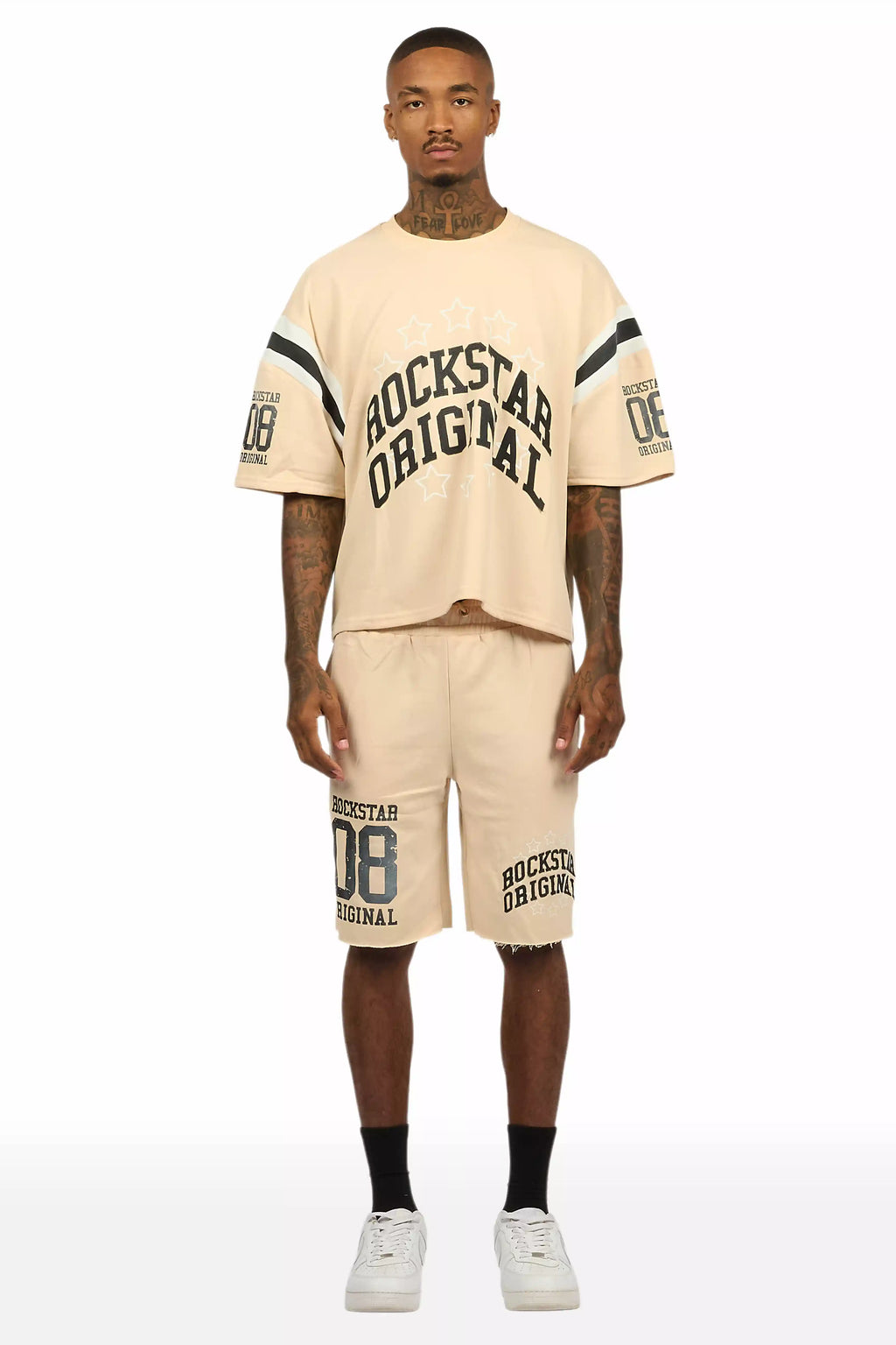 Boe Beige T-Shirt/Short Set