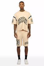 Boe Beige T-Shirt/Short Set