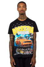 Zerix Black/Multi Oversized Graphic T-Shirt