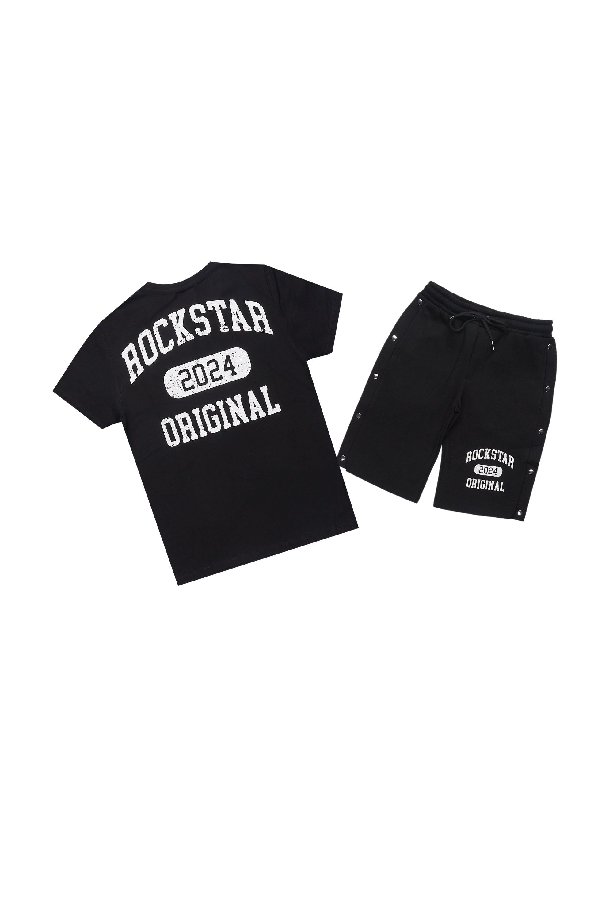 Boys Lex Black T-Shirt/Short Set