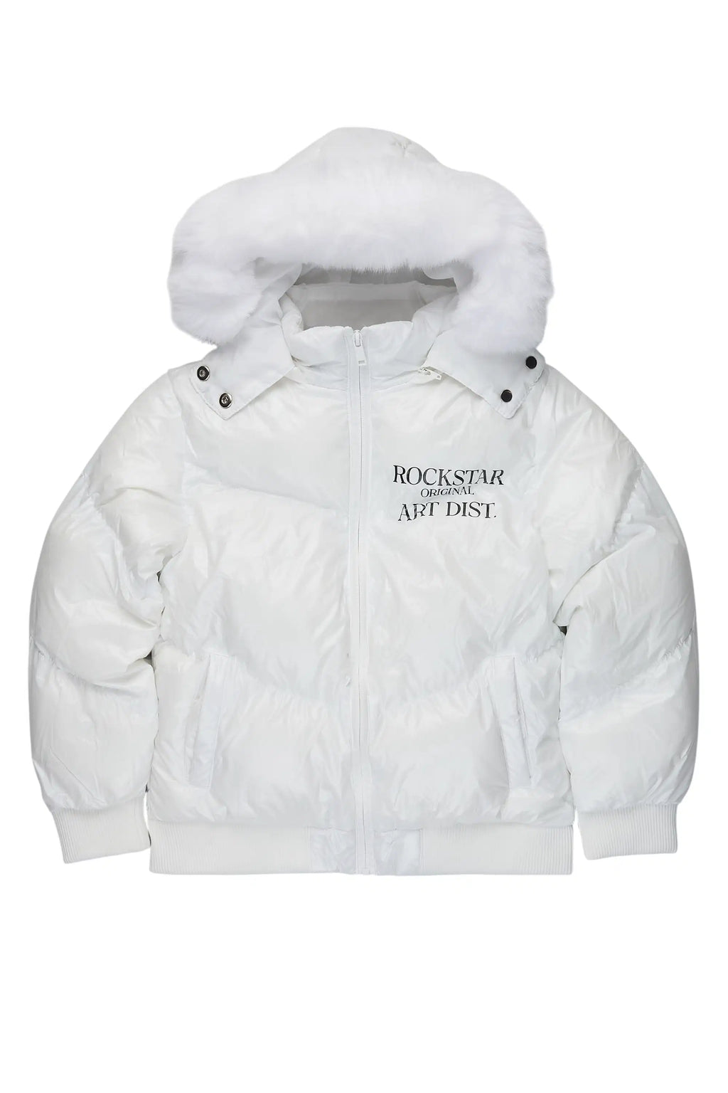 Girls Destina White Puffer Jacket