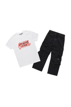 Boys Matild White T-Shirt/Baggy Fit Jean Set