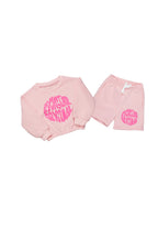 Girls Beena Blush Crop Top Short Set