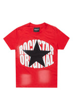 Boys State Red Graphic T-Shirt with Patch