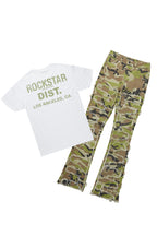 Aniqua White/Camo T-Shirt & Jean Set