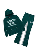 Scottie Green/White Hoodie/Baggy Track Pant Set