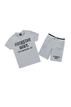 Boys Lake Heather Grey/Black T-Shirt/Short Set