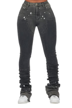 Dajsha Black Super Stacked Jean