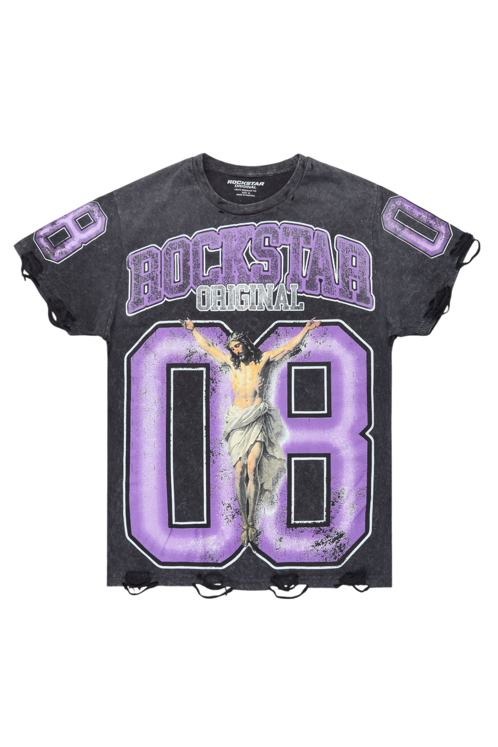 Tariqa Black/Purple Oversized T-Shirt