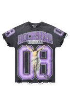 Tariqa Black/Purple Oversized T-Shirt