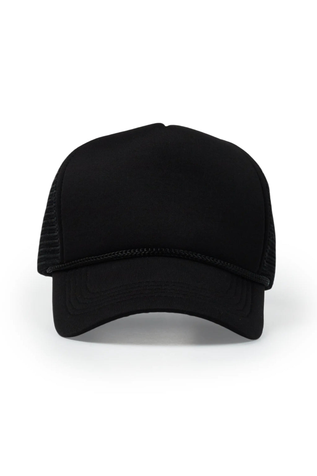 Womens Black Basic Trucker Hat