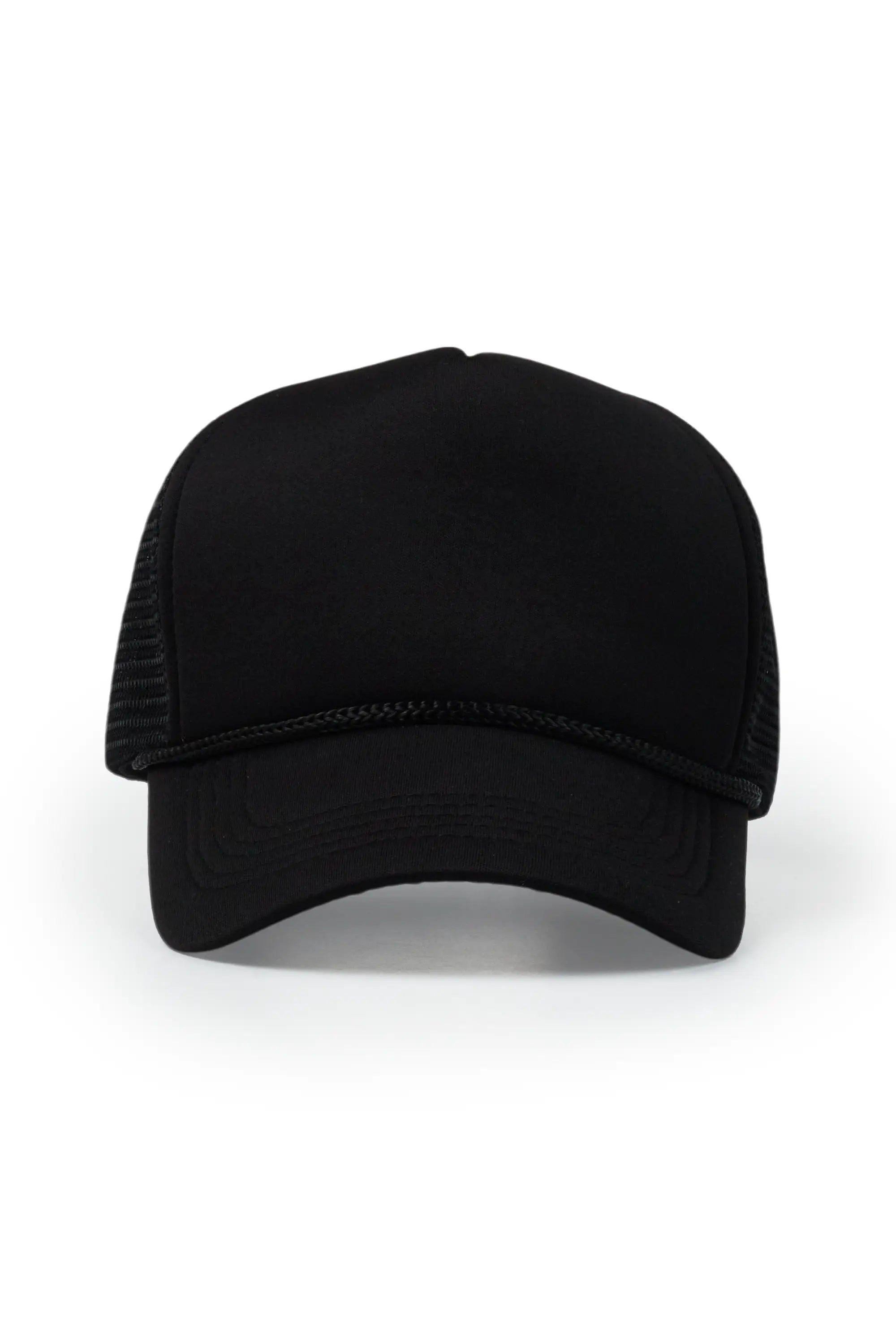 Womens Black Basic Trucker Hat