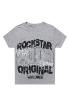 Boys Kairen Grey/Black Graphic T-Shirt
