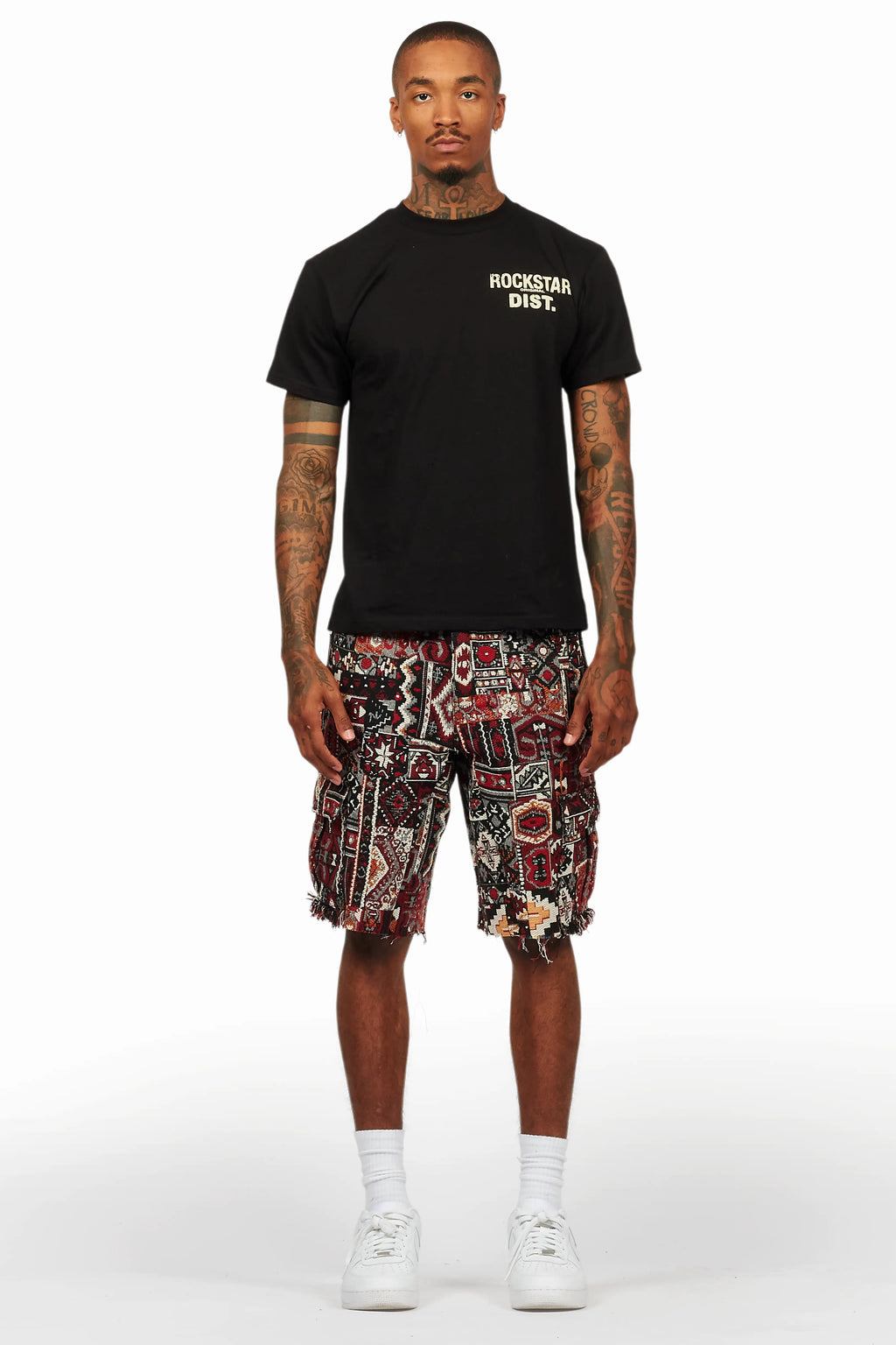 Lake Black/Beige T-Shirt/Tapestry Short Set