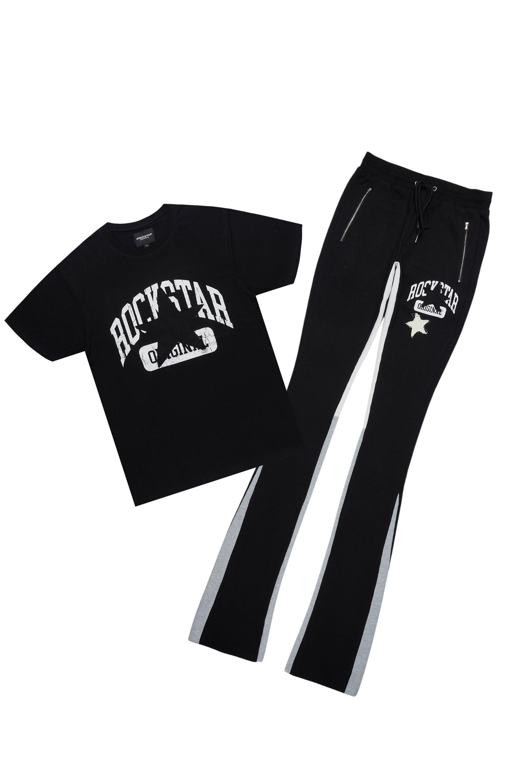 Mallor Black T-Shirt/Stacked Track Set