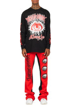 All Seeing Eyes Red/Black Long Sleeve T-Shirt/Baggy Pant Set