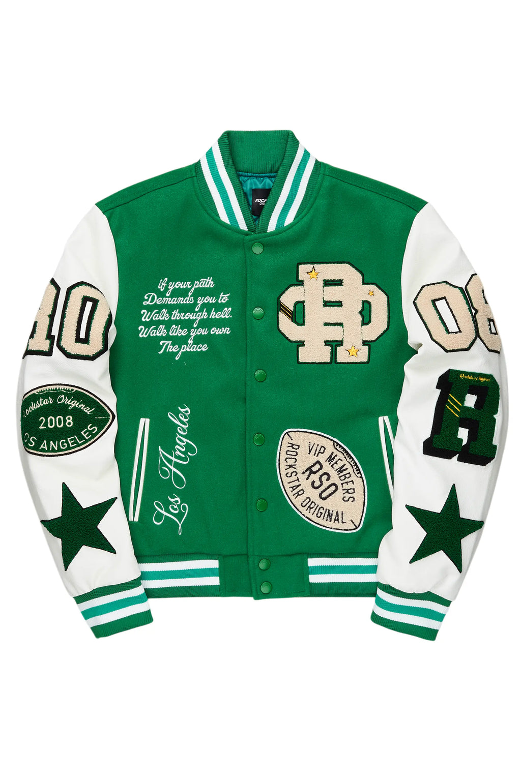 Adrienne Green Oversized Varsity Jacket