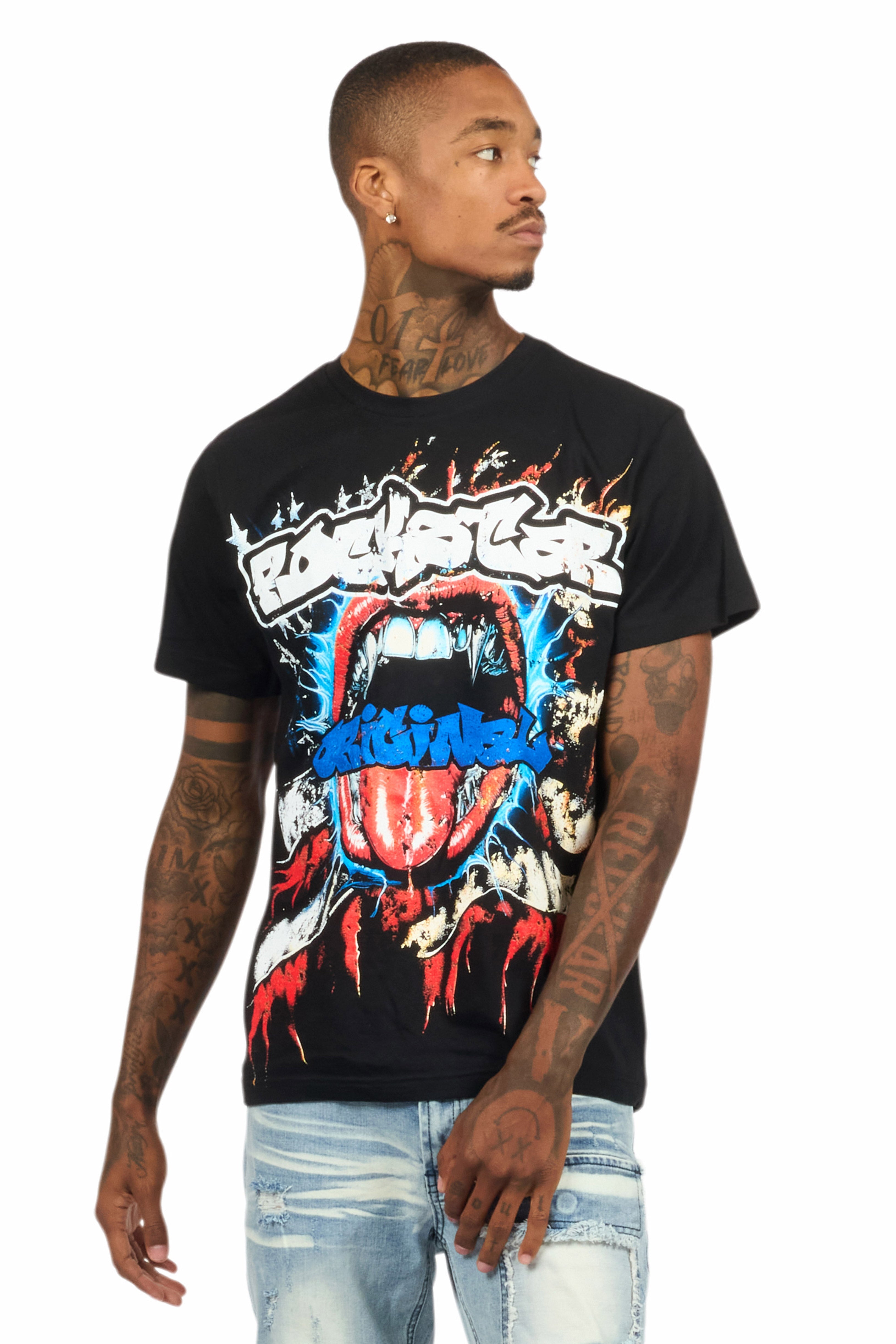 Lennox Black Graphic T-Shirt