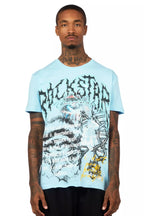 Drai Baby Blue Oversized Graphic T-Shirt