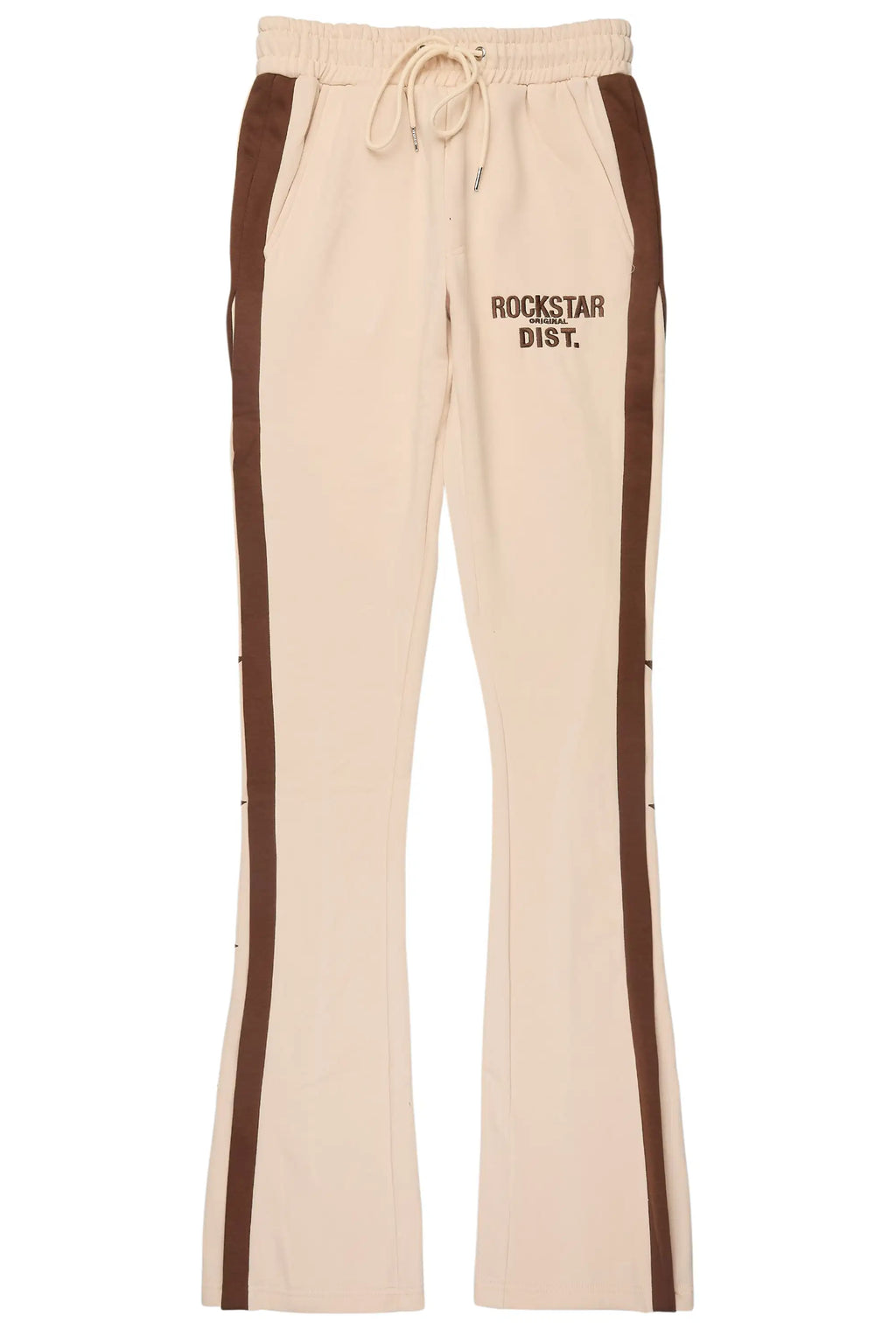 Arkady Beige Stacked Flare Pant