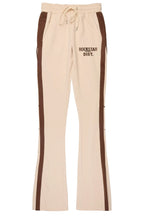 Arkady Beige Stacked Flare Pant