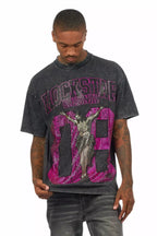 Field 2.0 Black/Pink Graphic Rhinestone T-Shirt