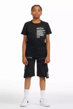 Boys Jash Black/White Short Set
