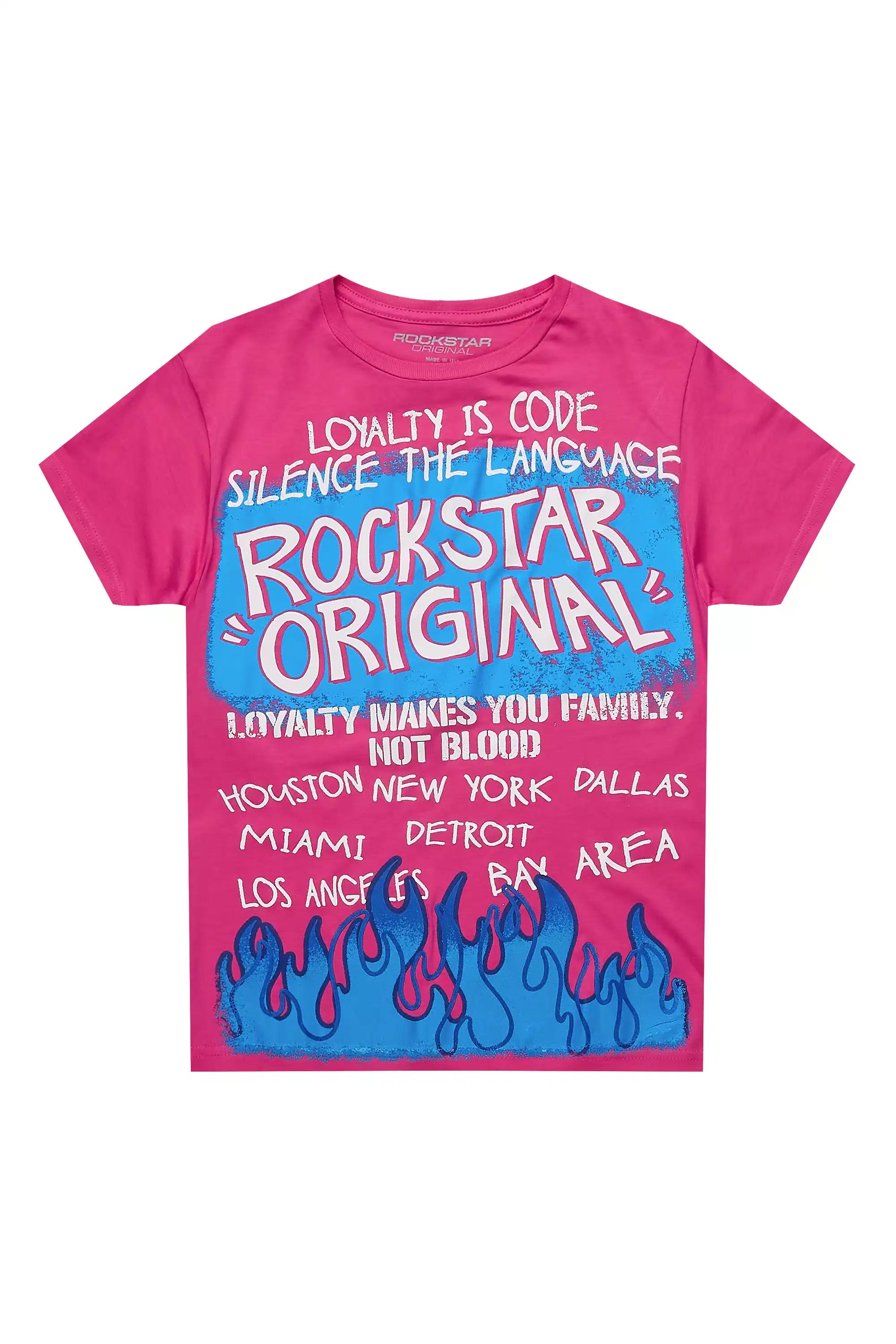 Girls Bridgette Hot Pink Graphic T-Shirt