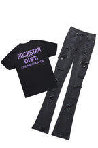 Jamari Black/Grey Wash T-Shirt & Jean Set