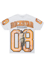 Fields White/Orange Oversized Graphic T-Shirt