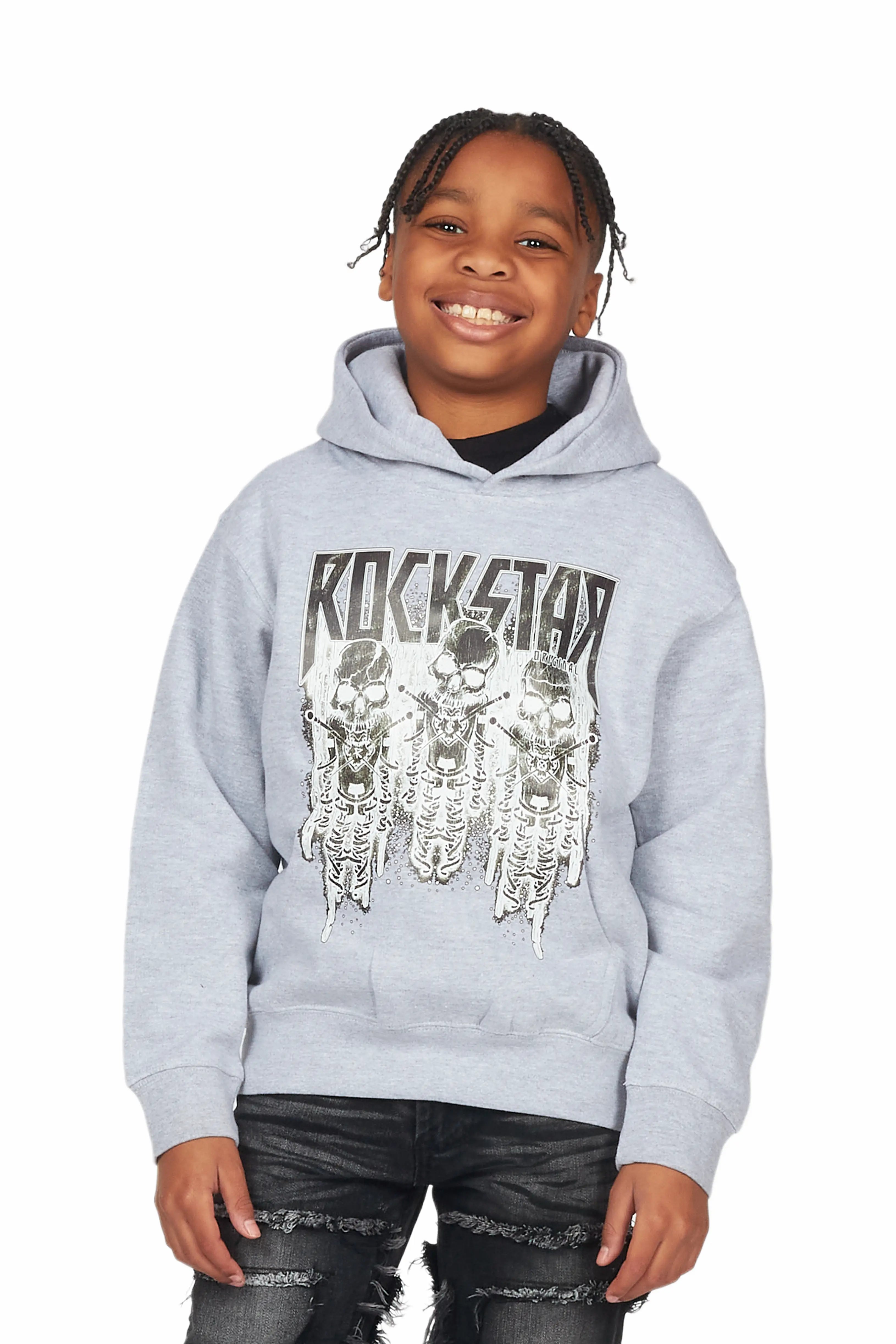 Boys Thomas Grey Graphic Hoodie