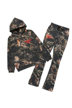 Tabby Black Graphic Stacked Flare Track Set