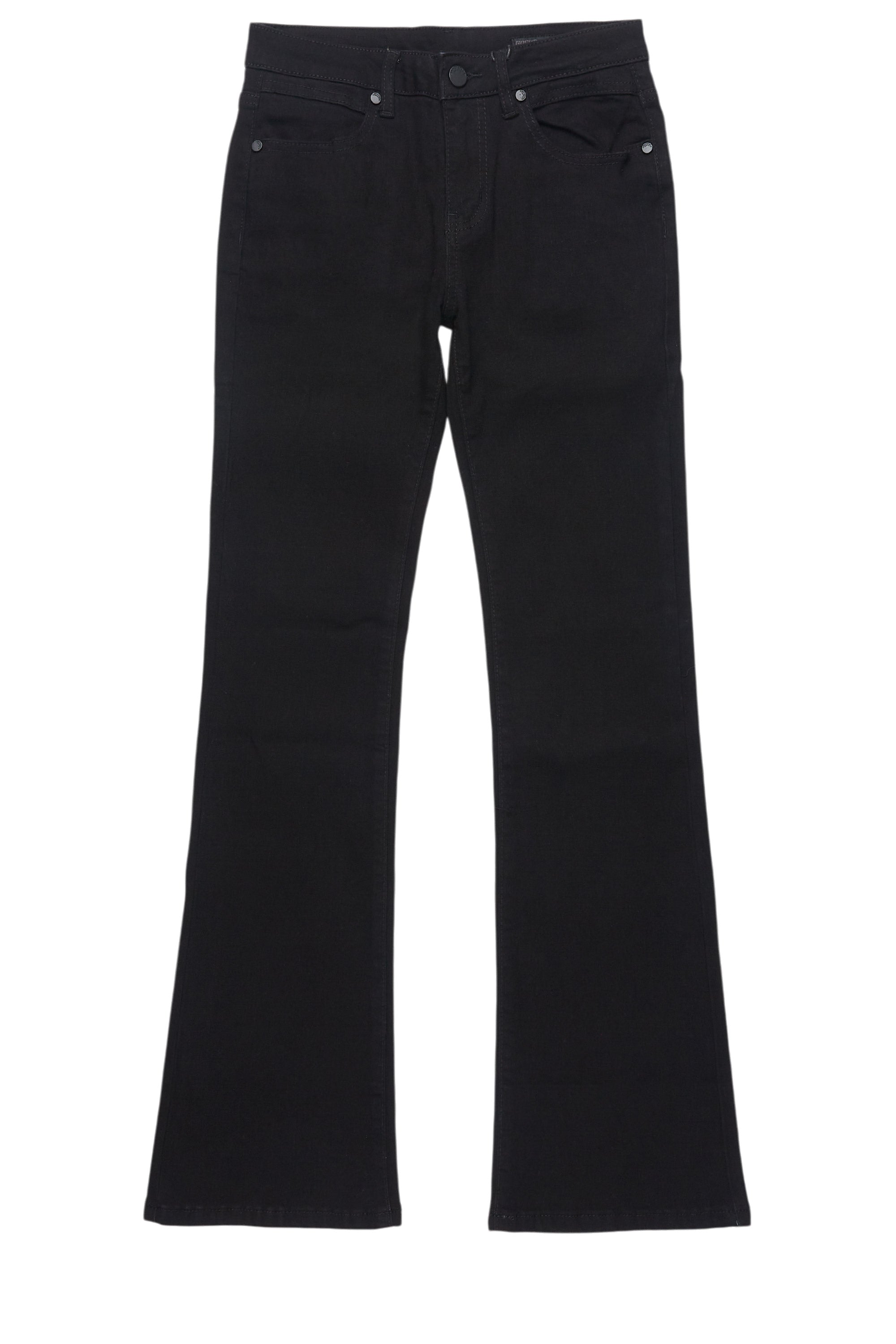 Boys Drick Jet Black Regular Fit Flare Jean