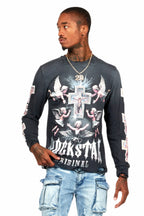 Adem Black Long Sleeve Graphic T-Shirt