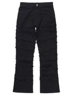 Boys Natari Black Flare Frayed Jean