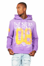 Addax Purple/Yellow Graphic Hoodie