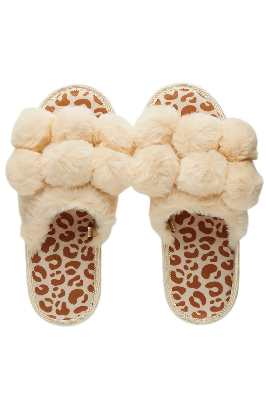 Kourtnay Beige Fur Slippers