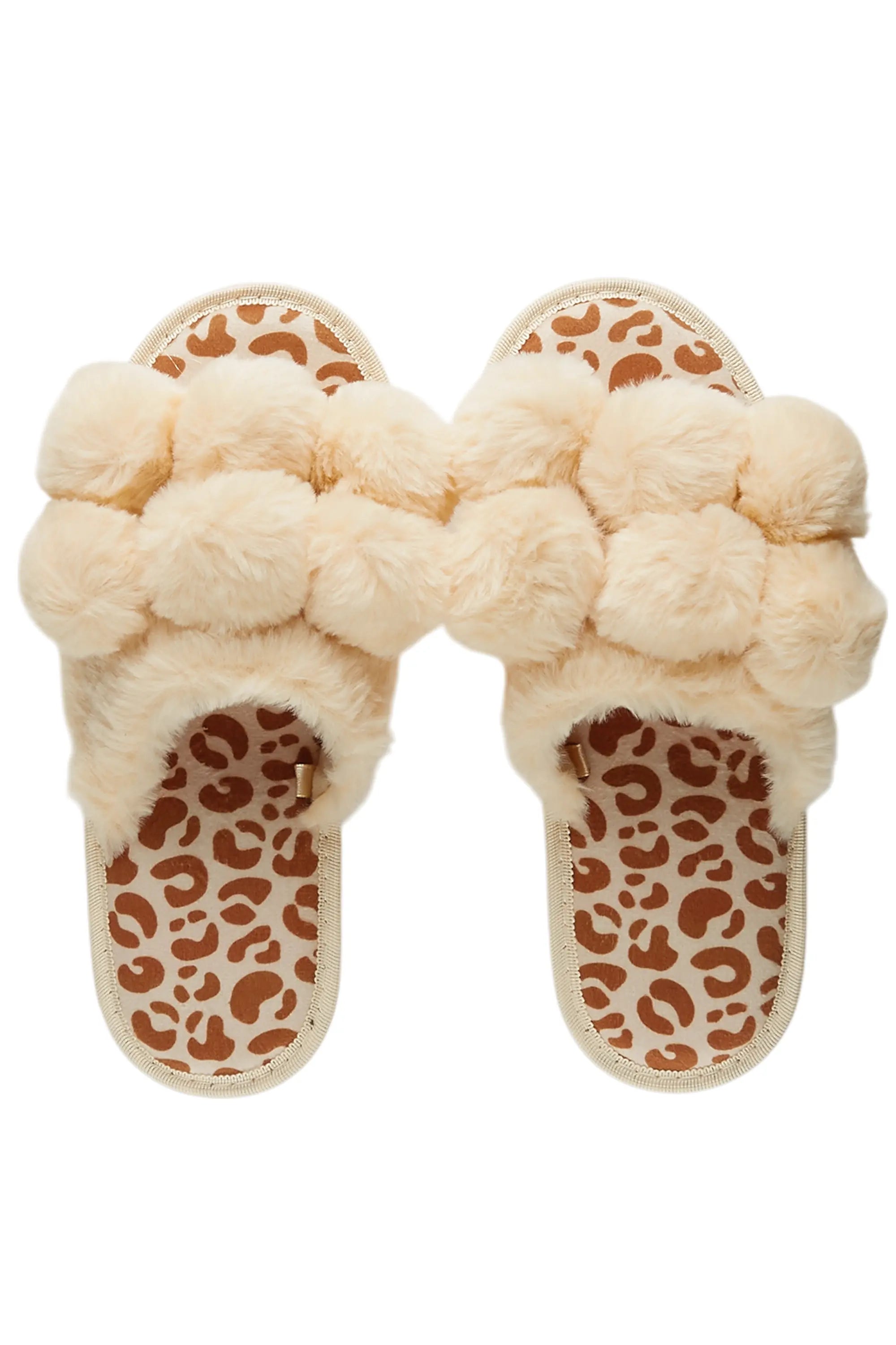 Kourtnay Beige Fur Slippers