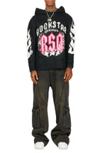 Boaz Black Graphic Mohair Hoodie