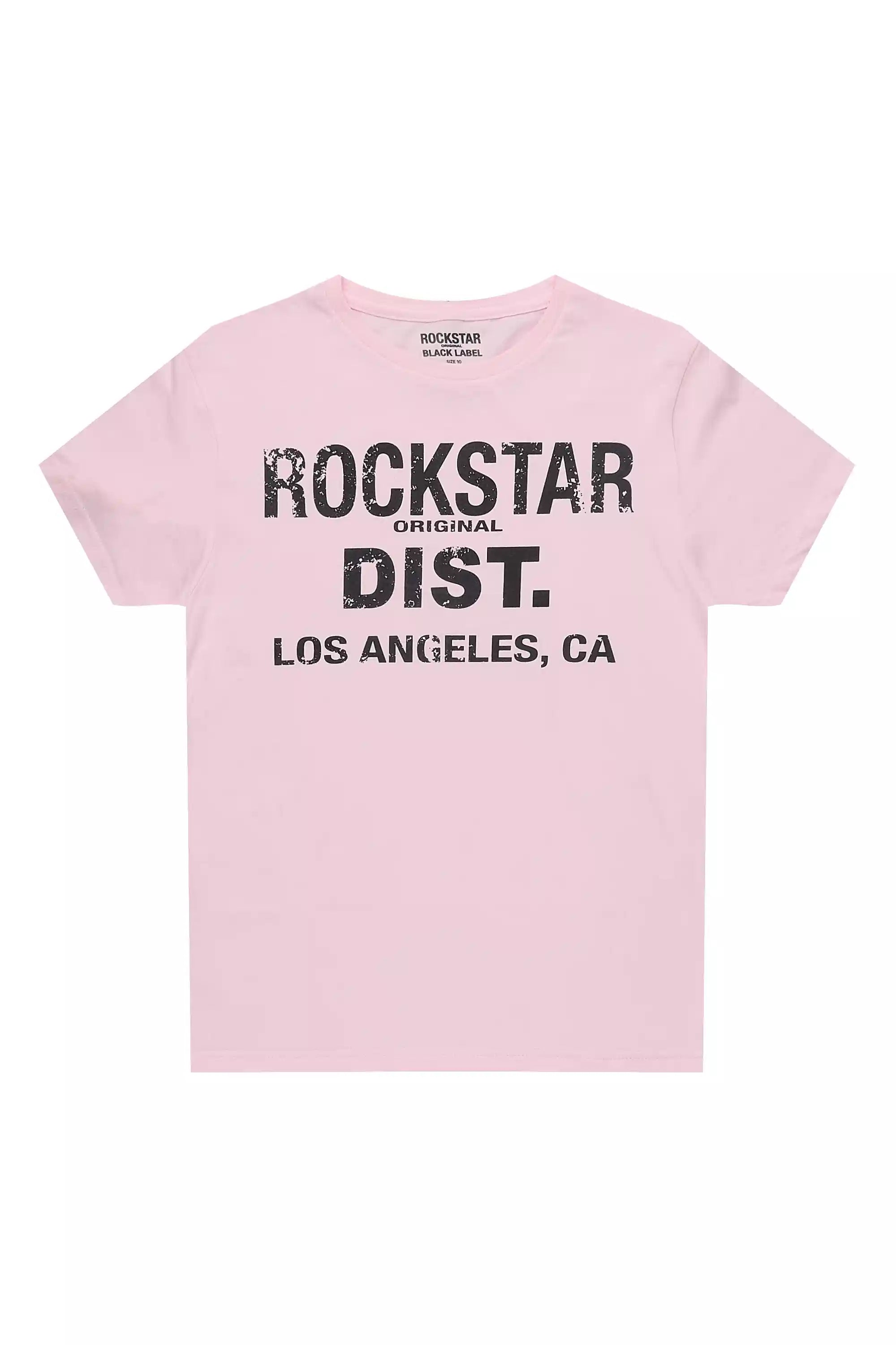 Girls Janny Light Pink Graphic T-Shirt