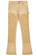 Serrano Beige Stacked Flare Jean