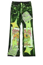 Boys Frasco Black Roller Paint Stacked Flare Jean