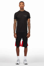 Sana Black Relaxed T-Shirt/Short Set