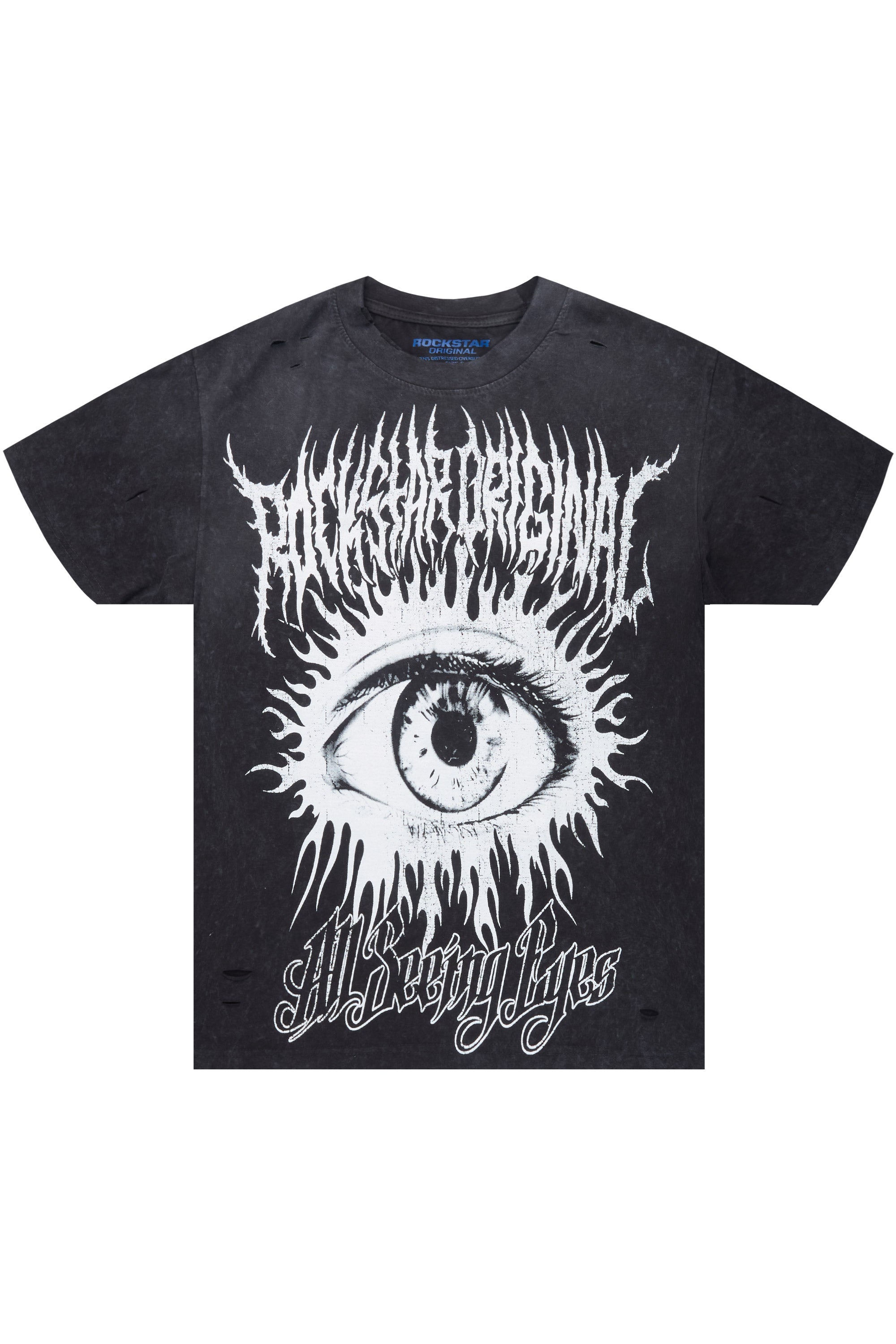 All Seeing Eyes Vintage Black/White Oversized T-Shirt