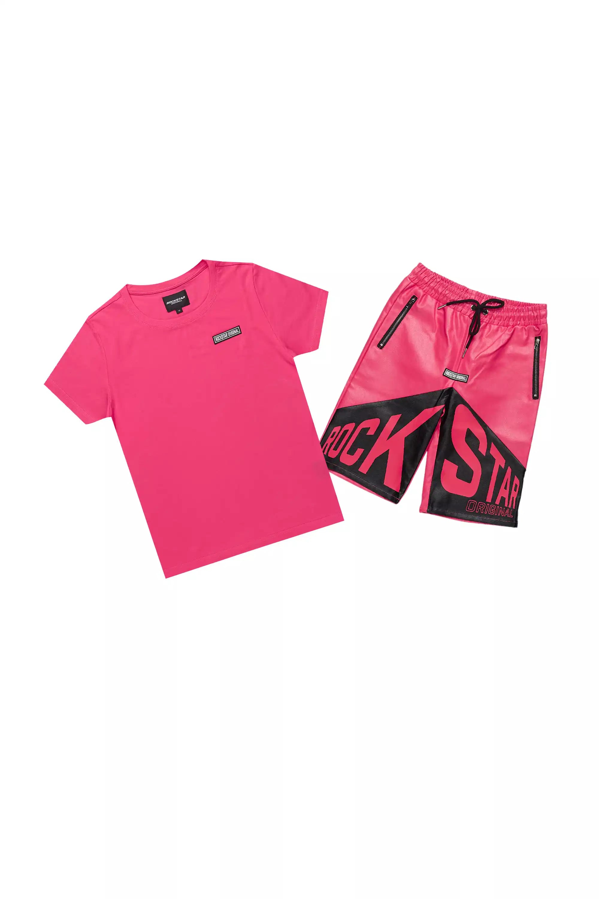 Boys Zayn Pink Graphic Short Set