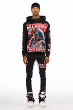 Marxe Black/Red Hoodie/Super Stacked Track Set