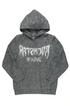 Andros Reflected Grey Graphic Knitted Mohair Hoodie
