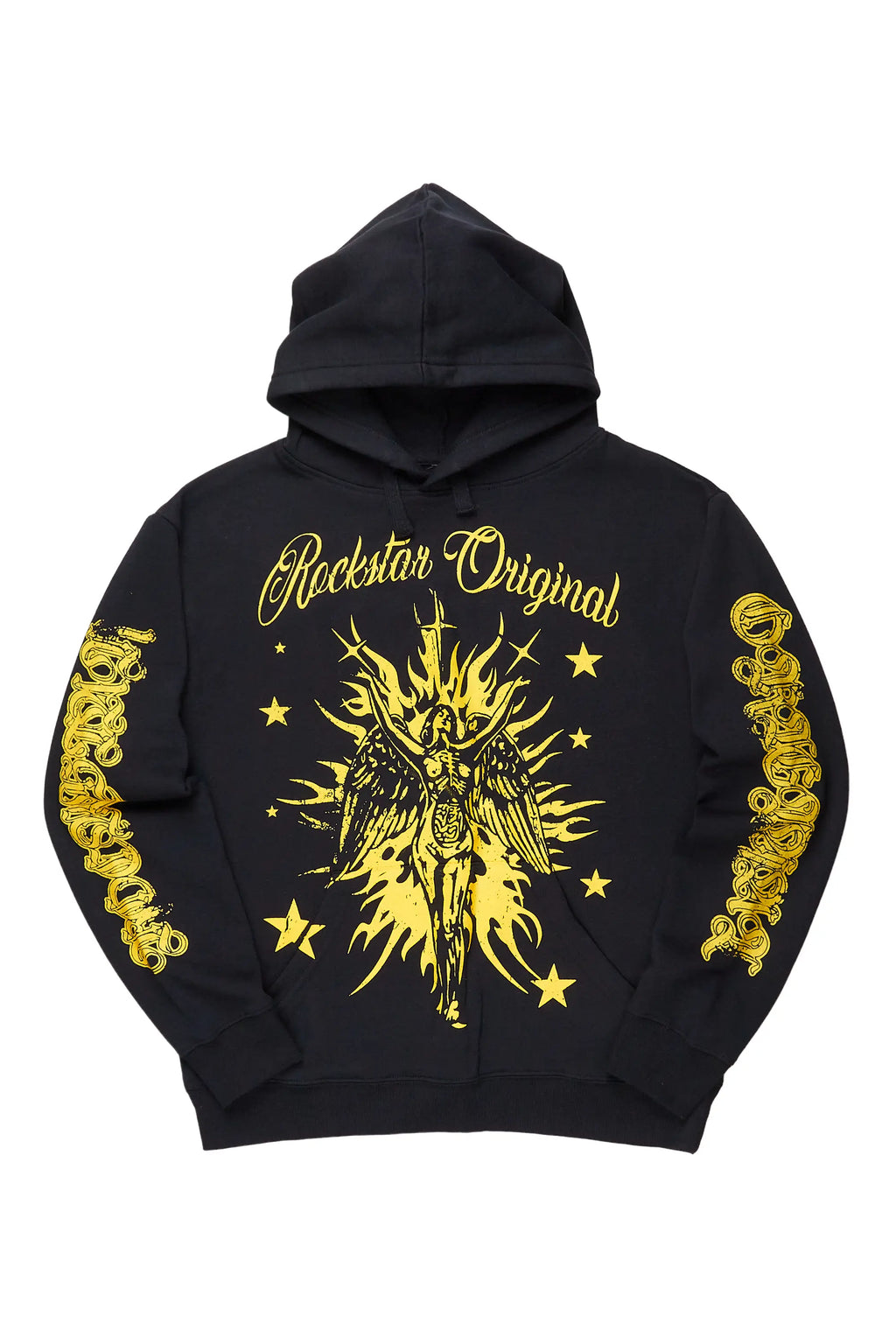 Mermaid Black/Yellow Graphic Hoodie